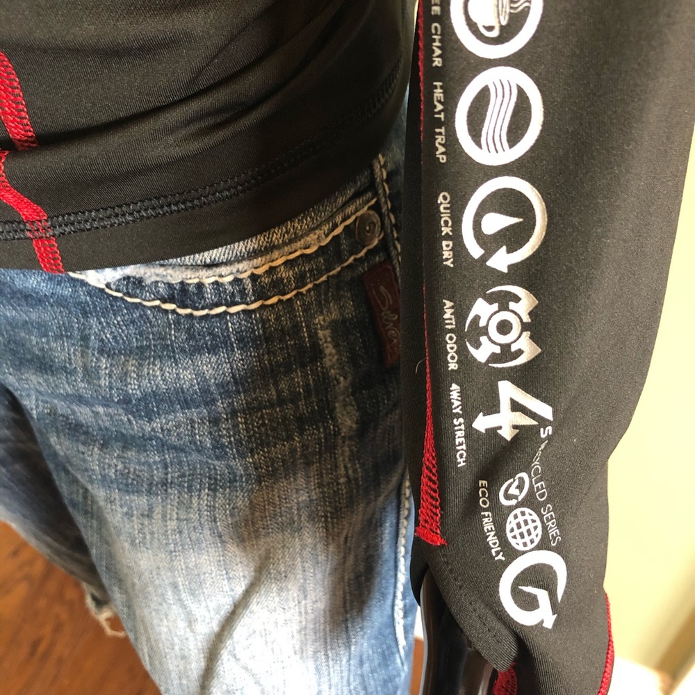 Long sleeve Virus workout lounge/workout shirt.